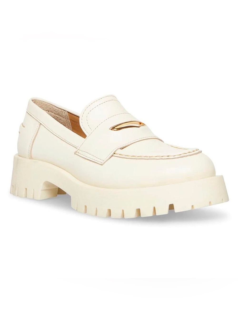 Steve Madden Lawrence Bone Leather Chunky Loafers